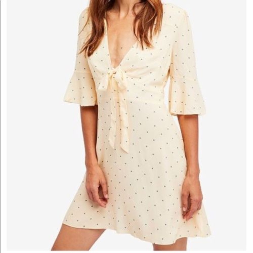 All Yours A-Line Deep V-Neckline Mini Dress